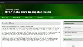 aplikasi e-learning MTSN berbasis web php mysql source code