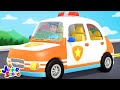 Wheels On The Police Car, Fun Adventure Ride Song and Cartoon Video for Kids