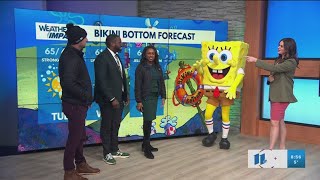 Spongebob gives the Bikini Bottom Forecast on KARE 11 Sunrise