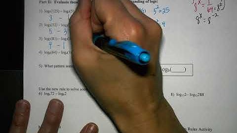 Math 3 Unit 9 Log Rules Activity