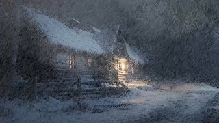 Winter Storm & Wind Sounds Effect for Sleeping┇Blizzard White Noise┇Howling Wind & Blowing Snow