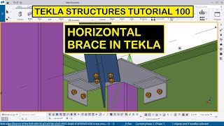 Tekla Structures Tutorial 100 | Horizontal Brace in Tekla