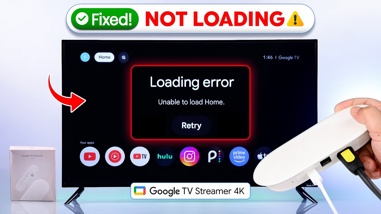 How to Fix Google TV Streamer 4K Home Screen Not Working! - YouTube
