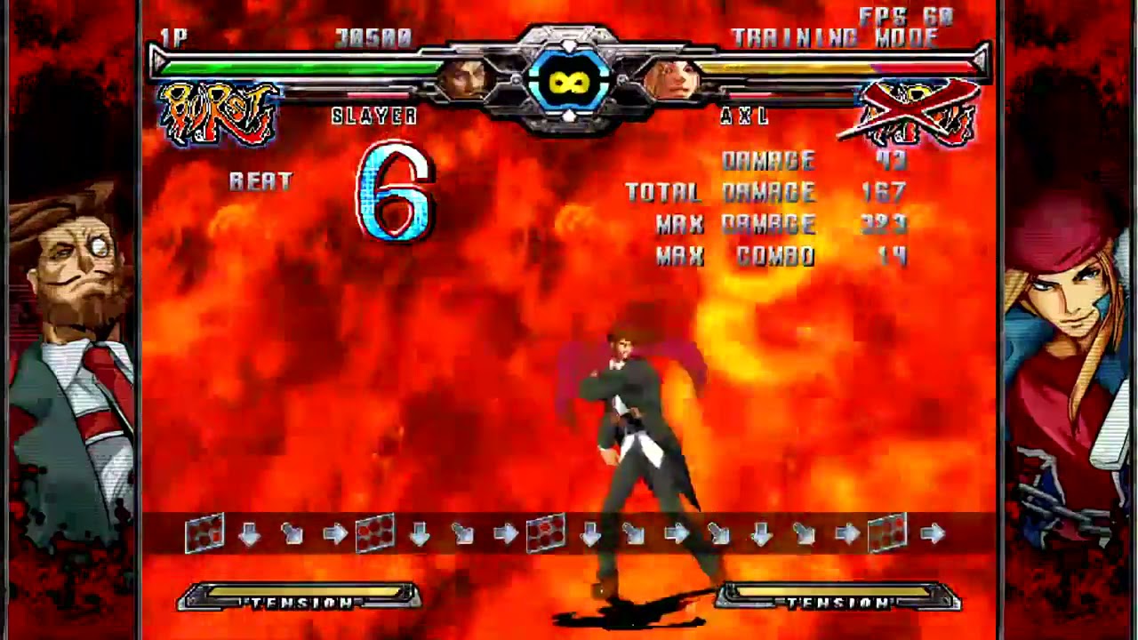 [GGXXAC+R] EX Slayer - Cape Combo