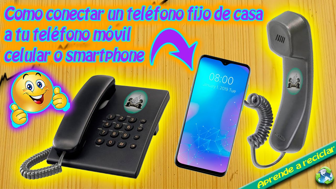 Como conectar un teléfono fijo de casa a tu teléfono móvil celular o  smartphone 