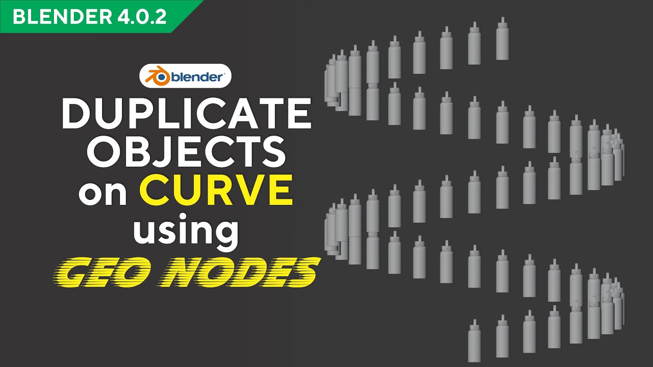 Array objects on Curve using Geometry nodes in Blender - YouTube