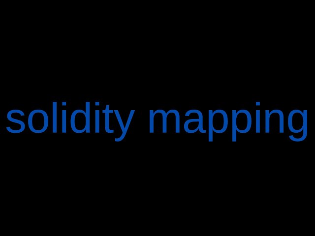 Solidity Mapping class=