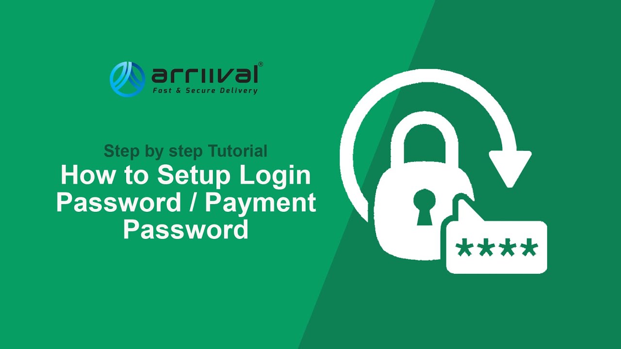 How to setup Login password/Payment password?