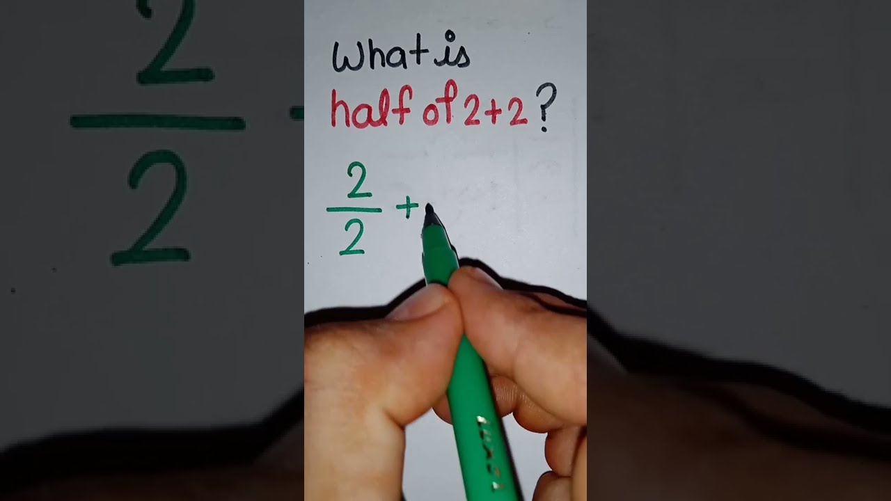 What Is Half Of 2 Short Youtubeshorts Shorts