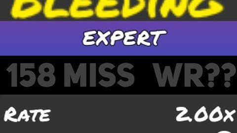 Funky Friday - Bleeding Expert 2.0 Rate Speed WR?? (158 Miss) (On Pc No Double Setup)