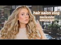 How My Hair Stylist Colors my Warm Blonde Hair! Hair Salon Vlog