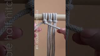 5 basic macrame knots to repeat 95% of my tutorials. #macrameknots #macrame #macrametutorial #knots