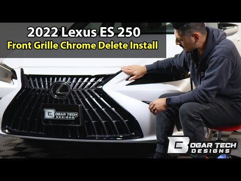 2022 Lexus ES 250 Front Grille Chrome Delete Install