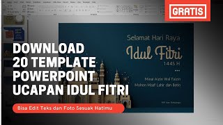 20 Template Ucapan Idul Fitri, File PowerPoint Bisa Edit Teks dan Foto, GRATIS