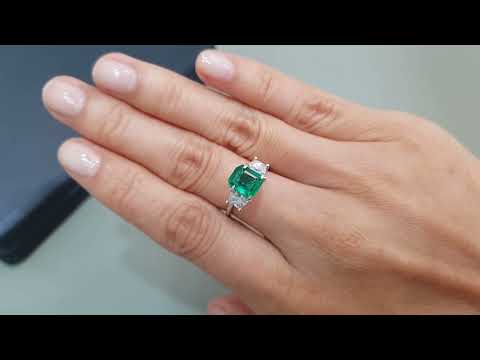 Octagon cut emerald 1.21 carats, Zambia Video  № 1