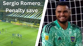Sergio Romero incredible penalty save - Boca Juniors - La Bombonera