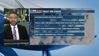 Waking Up with Wesley: Scattered thunderstorms and flooding risk continue through the weekend (10/2)