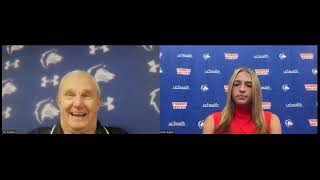 CSU Pueblo Athletics Hall of Fame host Kenna Snyder interviewees 2026 inductee Tim Simmons.