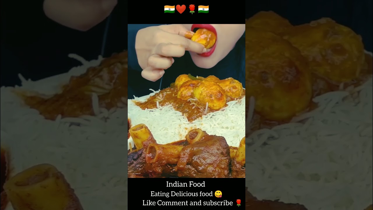 ⁣Rice motton eggs🤤Eating Shorts138 #shorts #eating #entertainmentv #india #viral #subscribe #foodie