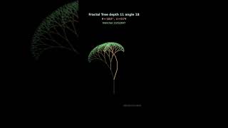 Depth 11 Fractal Trees #shorts