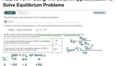 ALEKS:  Using The Small x Approximation To Solve Equilibrium Problems