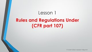 Part 107 Rules  - 2026