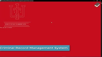 Criminals Record Management System || CPP Project