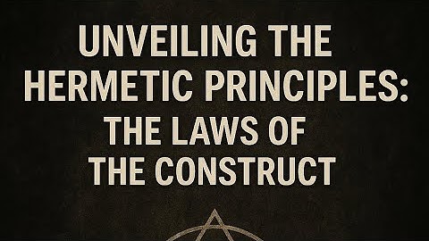 Unveiling the Hermetic Principles: The Laws of the Construct