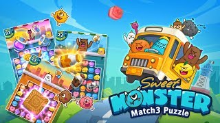 [Lunosoft] Match 3 Puzzle SweetMonster screenshot 1