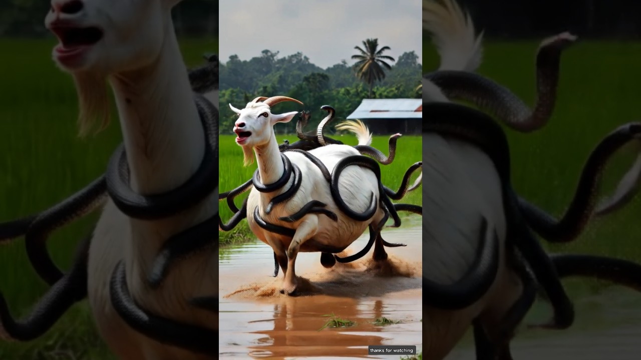 Goat attacked by million of snakes 😭 