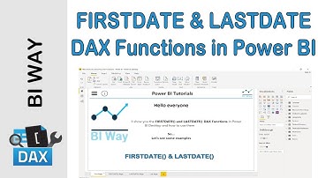 DAX Language - FIRSTDATE and LASTDATE Functions in Power BI