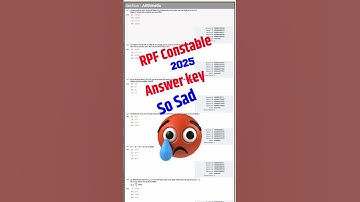 RPF Constable🔥Answer Key out 👮‍♀️🚨✅#rpfconstable​ #rpf​ #shortvideo​ #shorts​ #answerkey​