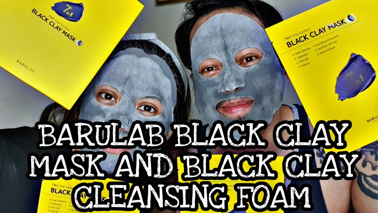 REVIEW: BARULAB BLACK CLAY MASK AND BLACK CLAY CLEANSING FOAM | COUPLEVLOG | EPISODE 2 | Vhonvoyage