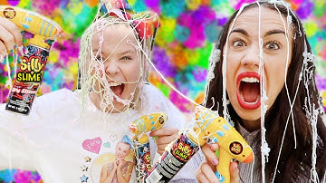 EPIC SILLY STRING FIGHT WITH MIRANDA SINGS!!