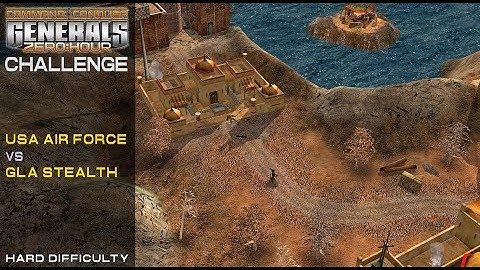 Command & Conquer: Zero Hour - Challenge - USA Air Force vs GLA Stealth [Hard] 1080p