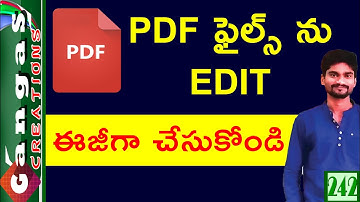 How To Editing PDF Document In Online Telugu