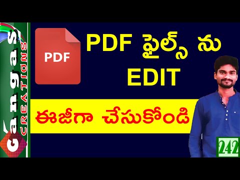 How To Editing PDF Document In Online Telugu