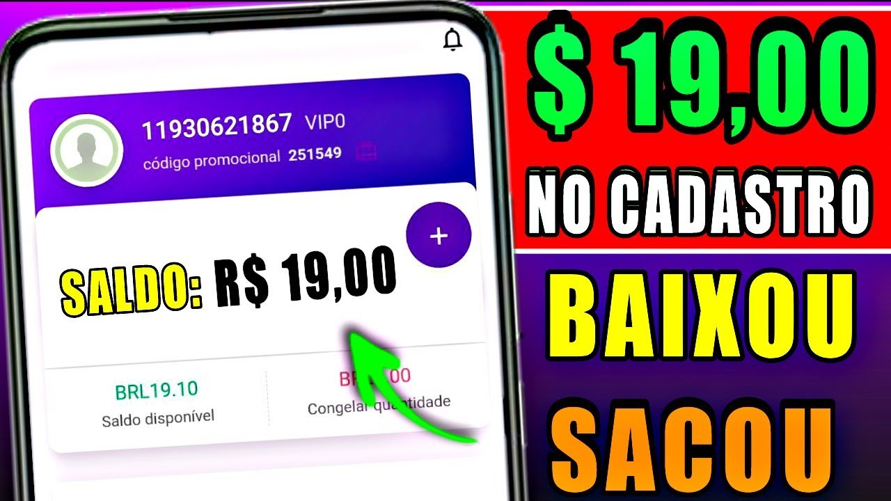 APP PAGANDO $19,00 NO CADASTRO NA HORA- Aplicativo que paga no Cadastro 2022