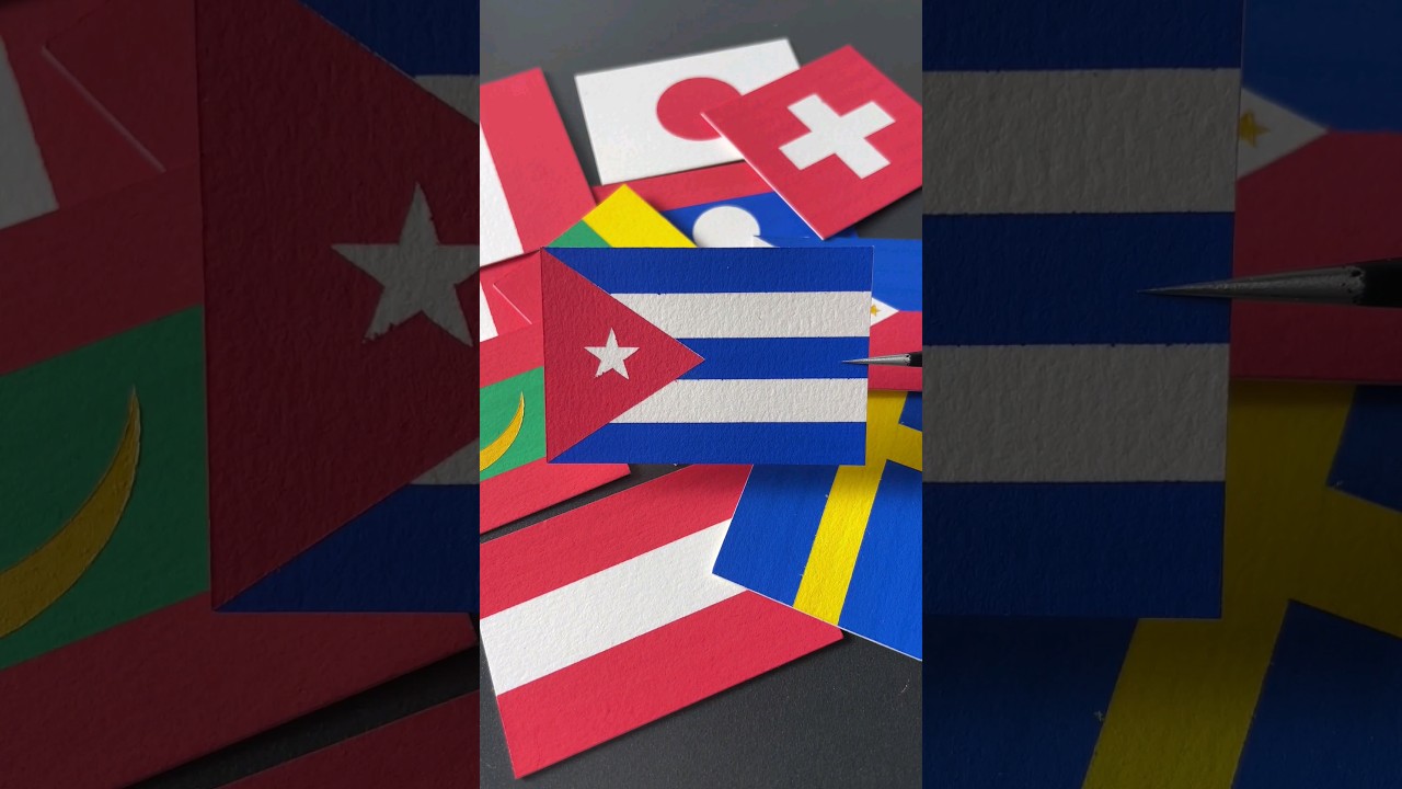 Cuba Flag Drawing 🇨🇺 