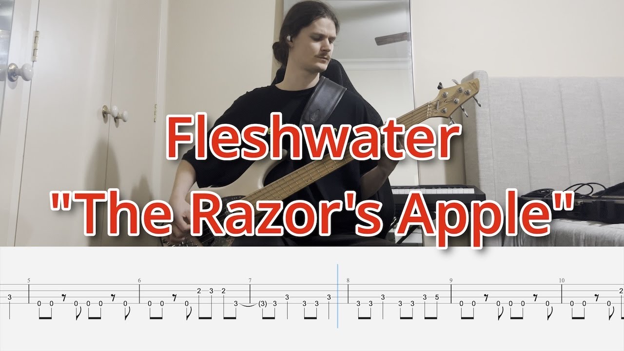 Fleshwater "The Razor's Apple" Bass Cover + Tab + Backing Track