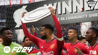 FC 24 - Manchester United VS Manchester City - Jersey 23/24, FA Community Shield - Full Match