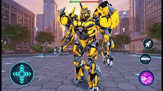 車とジェット機に変形するロボット格闘ゲーム | 空飛ぶ警察ロボットゲーム 2020 - Android ゲームプレイ パート 6 screenshot 2