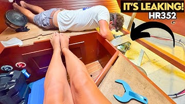 ⛵️LEAKING SAILBOAT RUDDER POST! | The Hunt for a Grease Nipple😳| Hallberg Rassy 352
