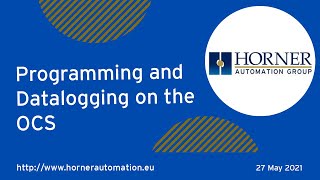 Programming and using Datalogging on the OCS