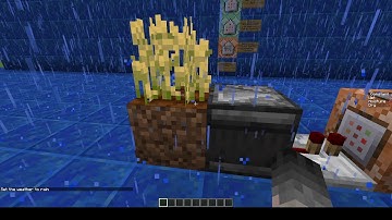 Minecraft [1.14.4] Rain Detector with Command Block, Farmland states, and Scoreboards