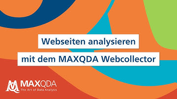 Webseiten analysieren mit dem MAXQDA Webcollector