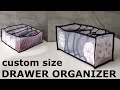 DIY Custom Size Drawer Organizer Sewing Tutorial