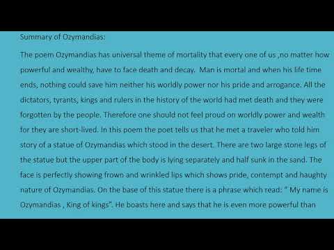 main theme of ozymandias