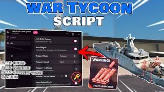 War Tycoon Script - No Key - AutoFarm, AutoBuild, AutoCollect Cash, and More