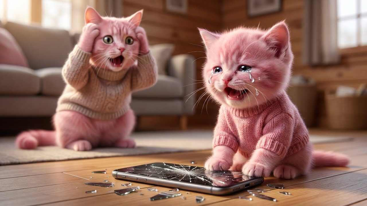 😭 Baby Kitten Broke Mama’s Phone… But His Surprise Changed Everything 